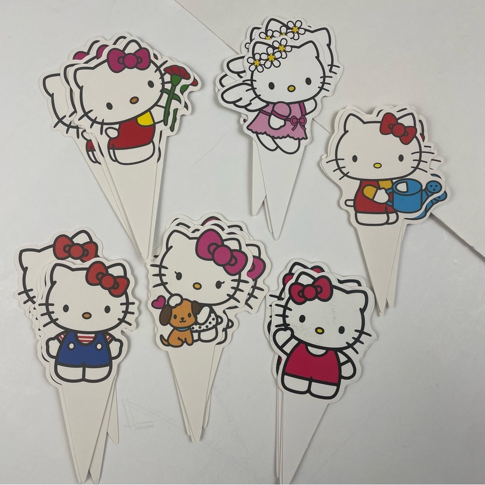 Hello Kitty Birthday Party Decor Set 51pcs Pink Banner Balloons Tablecloth - Picture 11 of 12